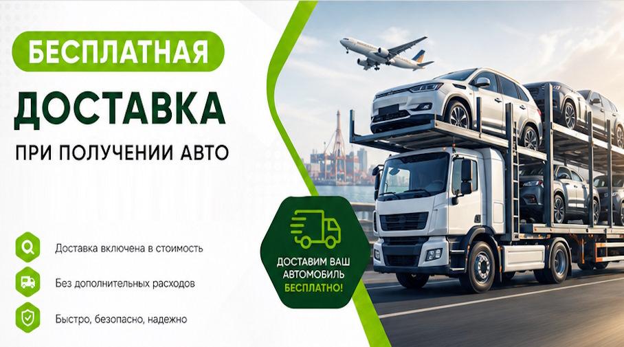 Акция! Бесплатная доставка по Златоусте при получении авто